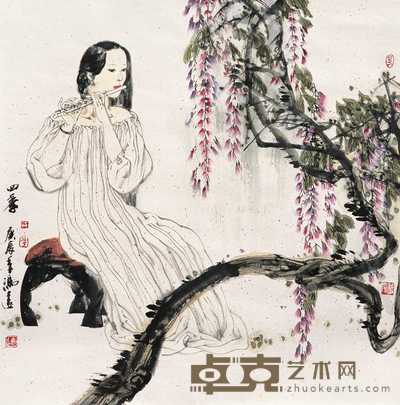 冯远 2000年作 四季图 镜心 67×66cm